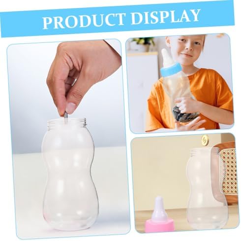 2pcs Transparent Storage Bottles for Snacks Candy and Party Favors