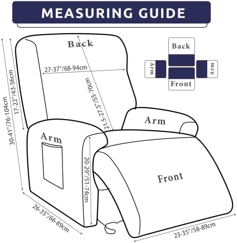 Iauddy Recliner Slipcover 4-Piece Set for Armchair and Lazy Boy