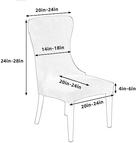 Lovehouse Velvet Wingback Chair Covers 2 Pack