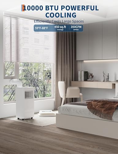 Takywep 10000 BTU Portable AC Unit with Remote Control White