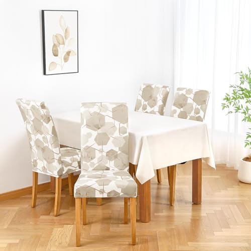 Gibelle Dining Chair Covers Set of 4 Beige