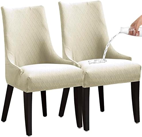 KELUINA Wingback Chair Covers Set of 2 Beige
