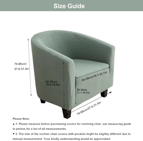CRFATOP Armchair Slipcover for Living Room Green