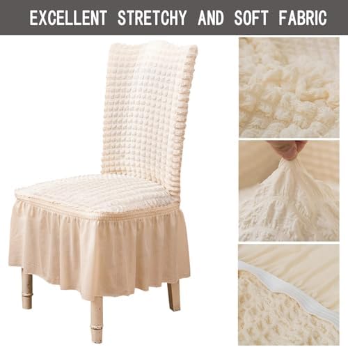 Qubjus Chair Covers Set of 6 for Dining Room