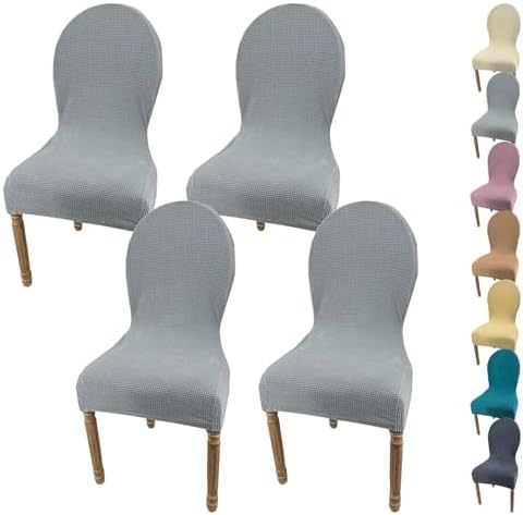 Elastic Dining Chair Slipcovers 4pcs Gray
