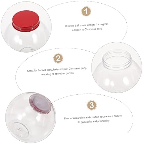5Pcs Ball Shaped Christmas Candy Jar with Sealing Lids