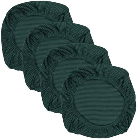 Yikko Soft Stretch Spandex Jacquard Chair Slipcovers Dark Green