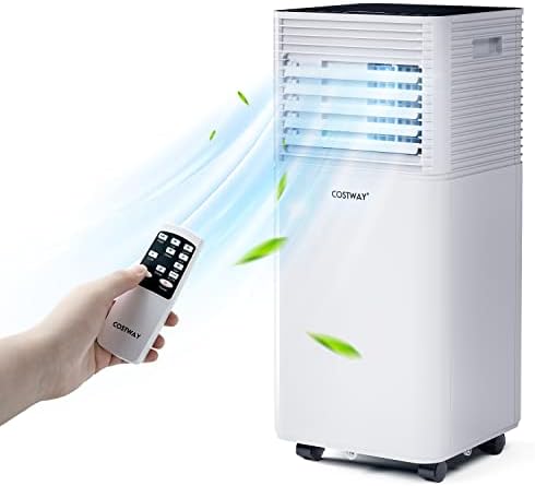 Costway 8000BTU Portable Air Conditioner with Remote Control and Window Vent Kit