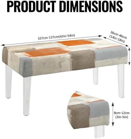 MCALK Orange Stretch Dining Bench Cover
