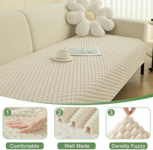 Foxdecor Dog Couch Cover 28x53 White