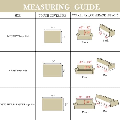 HANDONTIME Cream Herringbone Sofa Cover for Dogs