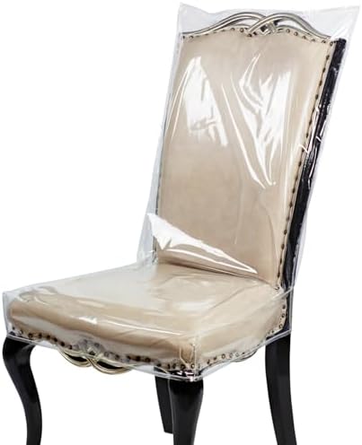 Crystal Clear PVC Dining Chair Cover for Home and Party Use