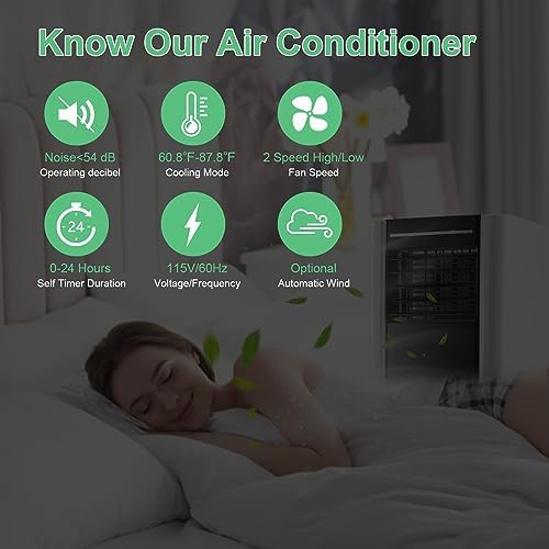 WANAI 8000 BTU Portable Air Conditioner 6-in-1