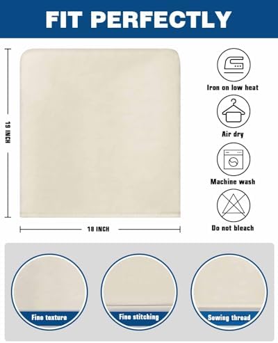 Cream Beige Chair Back Covers 4 Pcs Dining Room Slipcovers
