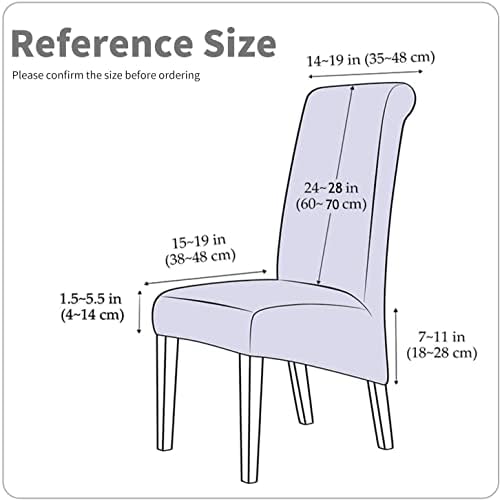 Deisy Dee Stretch XL Dining Chair Covers with Slipcovers Removable Washable Orange 2