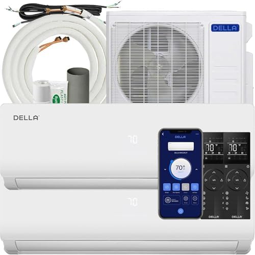 Della 2 Zone 18000 BTU Mini Split AC with Alexa Compatibility