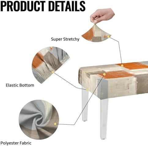 MCALK Orange Stretch Dining Bench Cover