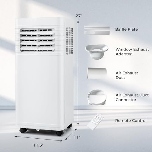 Dortala 8000 BTU Portable AC Unit with Fan and Dehumidifier
