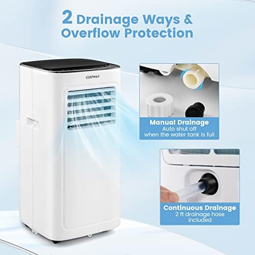 COSTWAY 9000 BTU Portable Air Conditioner with Dehumidifier