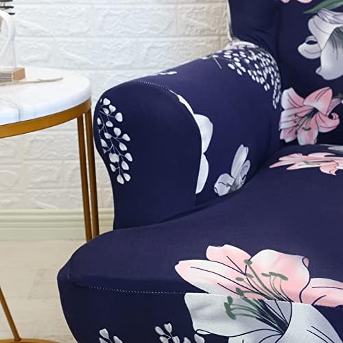 GUYIRT Wingback Chair Slipcover Pattern 1 Piece Removable Washable Modern Style