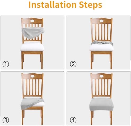 Fuloon Stretch Waterproof Chair Covers 6PCS