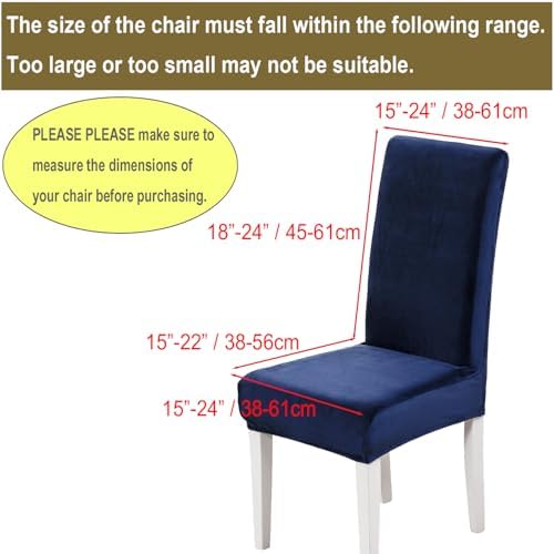 Soft Velvet Dining Chair Covers Set of 4 Purple