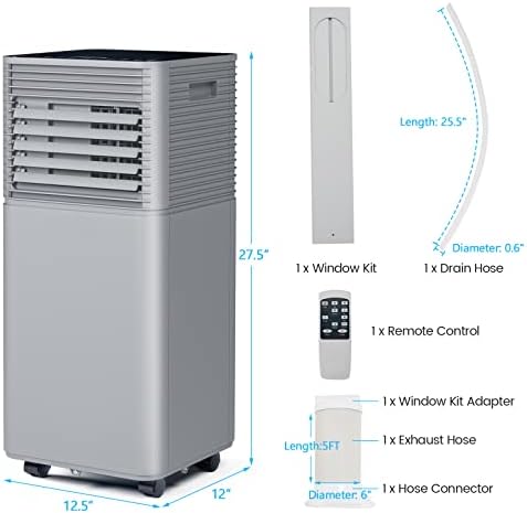 ARLIME 10000 BTU Portable AC Unit with Fan and Dehumidifier 1