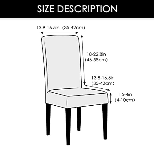 FORCHEER Dining Chair Covers Set 4PCS 1PC Bench Cover Waterproof Beige Jacquard Slipcover