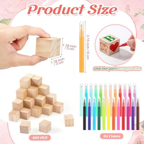 147 Pcs Baby Shower Block Game Set with Flower Design