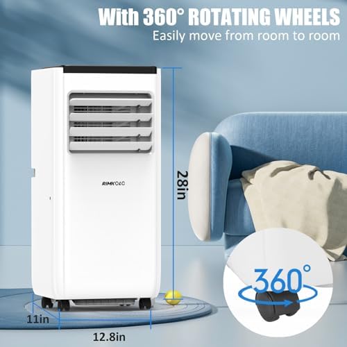 RIMKOLO 10000 BTU Portable Air Conditioner with 5 Modes and Remote Control