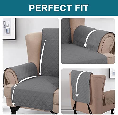 100 Waterproof Wing Chair Cover with Triple Non-Slip Design