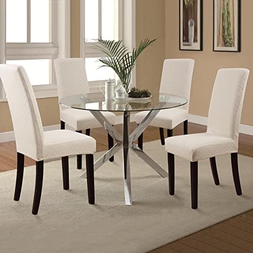 Waterproof Dining Chair Covers 6 Pack Beige
