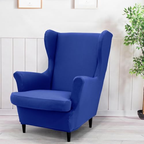 Wingback Chair Covers 2 Piece Stretch Slipcover for Living Room Armchair