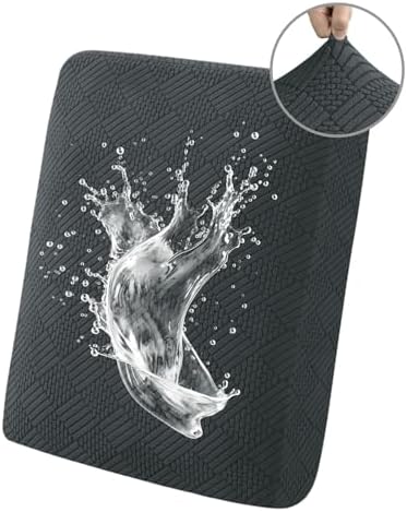 Easy-Going Waterproof Couch Cushion Covers Dark Gray