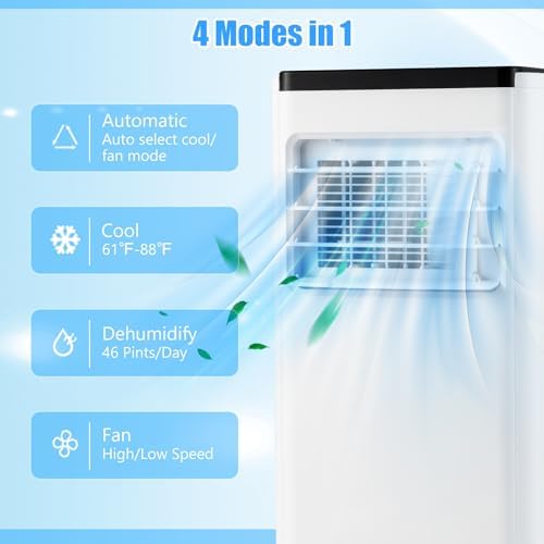 DORTALA 8000 BTU Portable Air Conditioner with Fan and Dehumidifier