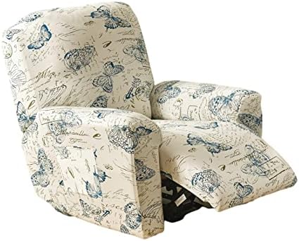 CRFATOP Recliner Chair Slipcover with Pockets 4-Piece Set