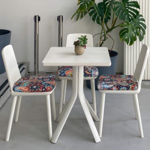 Granbey Paisley Chair Cover Set of 2 Navy Blue Orange Floral