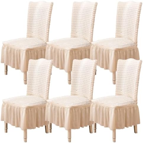 Qubjus Chair Covers Set of 6 for Dining Room