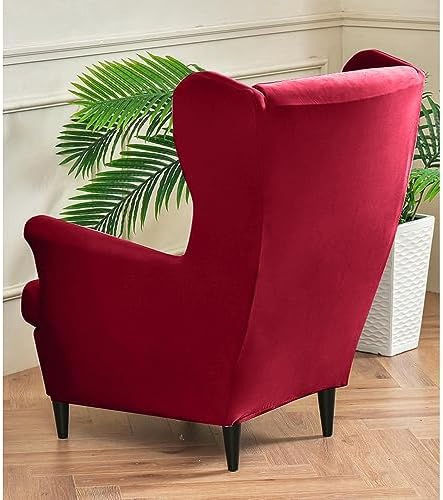 Stretch Wing Chair Slipcover 2 Piece Waterproof and Washable