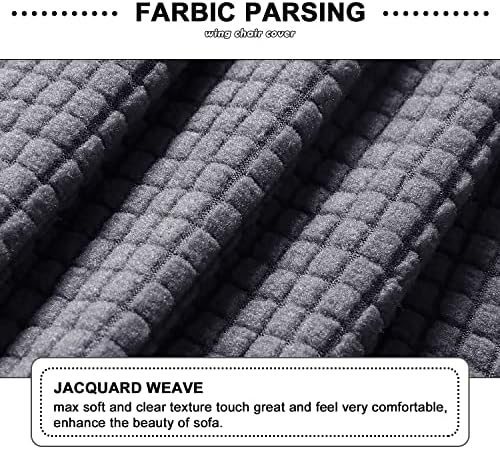 Checked Rectangle Bench Covers for Dining Chairs Soft Stretch Washable Slipcovers