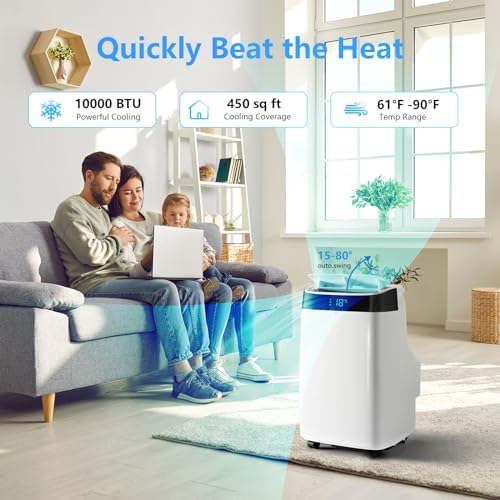 GarveeHome 10000 BTU Portable Air Conditioner with Remote Control
