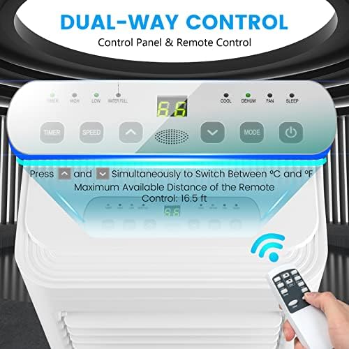 PETSITE 10000 BTU Portable AC Unit with Remote and 24H Timer