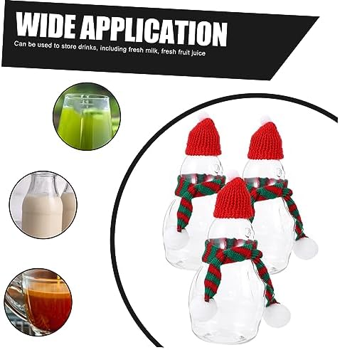 4PCS Christmas Snowman Reusable Beverage Bottles