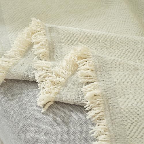 HANDONTIME Cream Herringbone Sofa Cover for Dogs