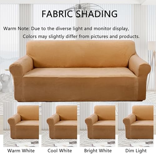 U-Nice Home Velvet Sofa Cover for 3 Cushion Couch