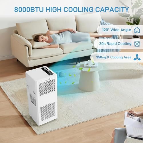Takywep 8000BTU Portable AC Unit with Dehumidifier and Fan