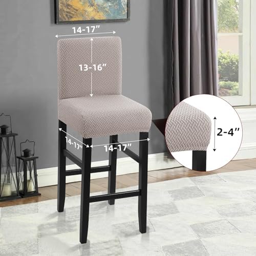 Waterproof Bar Stool Covers 4 Pack T-Khaki