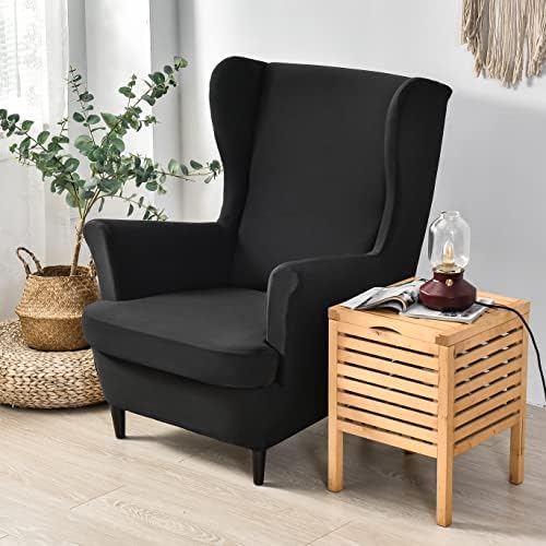 Meigeh 2-Piece Wingback Armchair Cover Slipcover