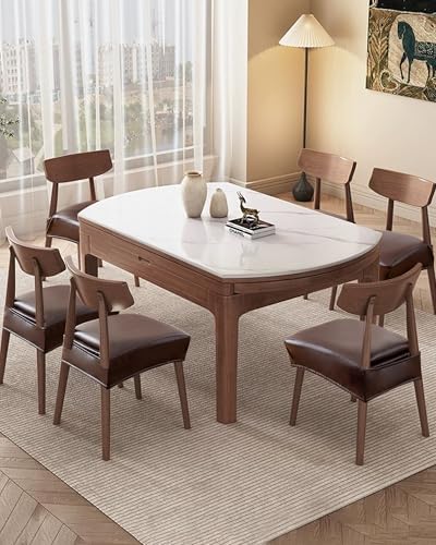 Genina 6-Piece Dining Chair Covers Set Waterproof PU Leather