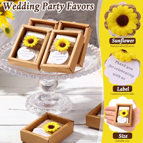 20 Pcs Handmade Sunflower Scented Soap Wedding Favors